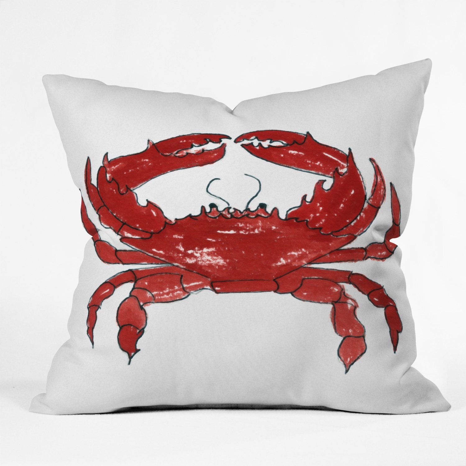 Red Crab Outdoor Throw Pillow